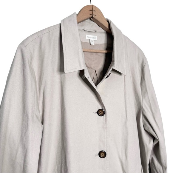 Garnet Hill | Modern Pleated Trench Coat Size 18 - Picture 3 of 10